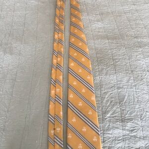 Yellow Striped Silk Men's Tie